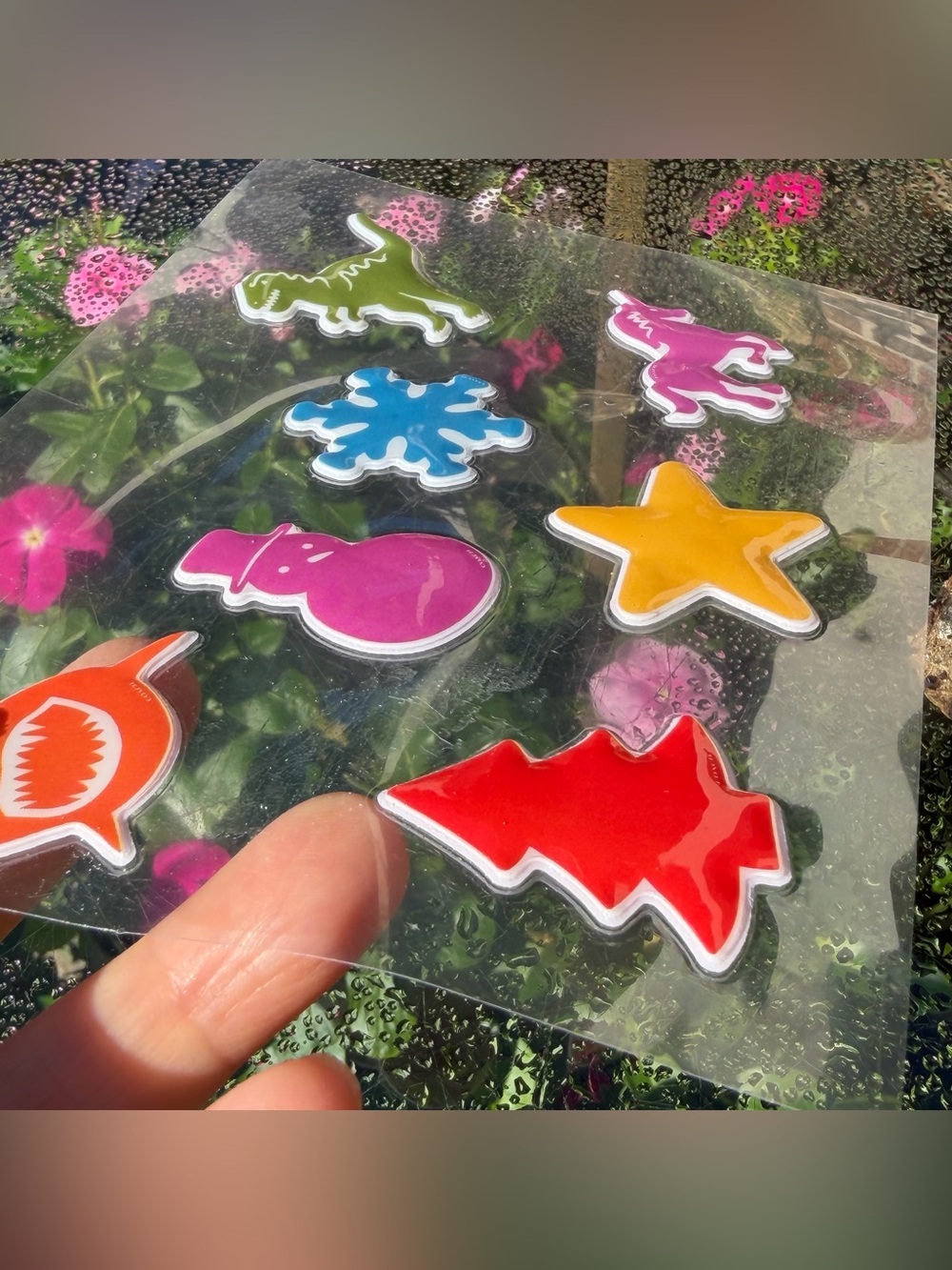Coach Colorful Sticker Set 7 Pcs Shark Dinosaur Unicorn Snowman Star Christmas - Picture 7 of 7